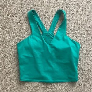 ALO Yoga emerald green Real Sports Bra